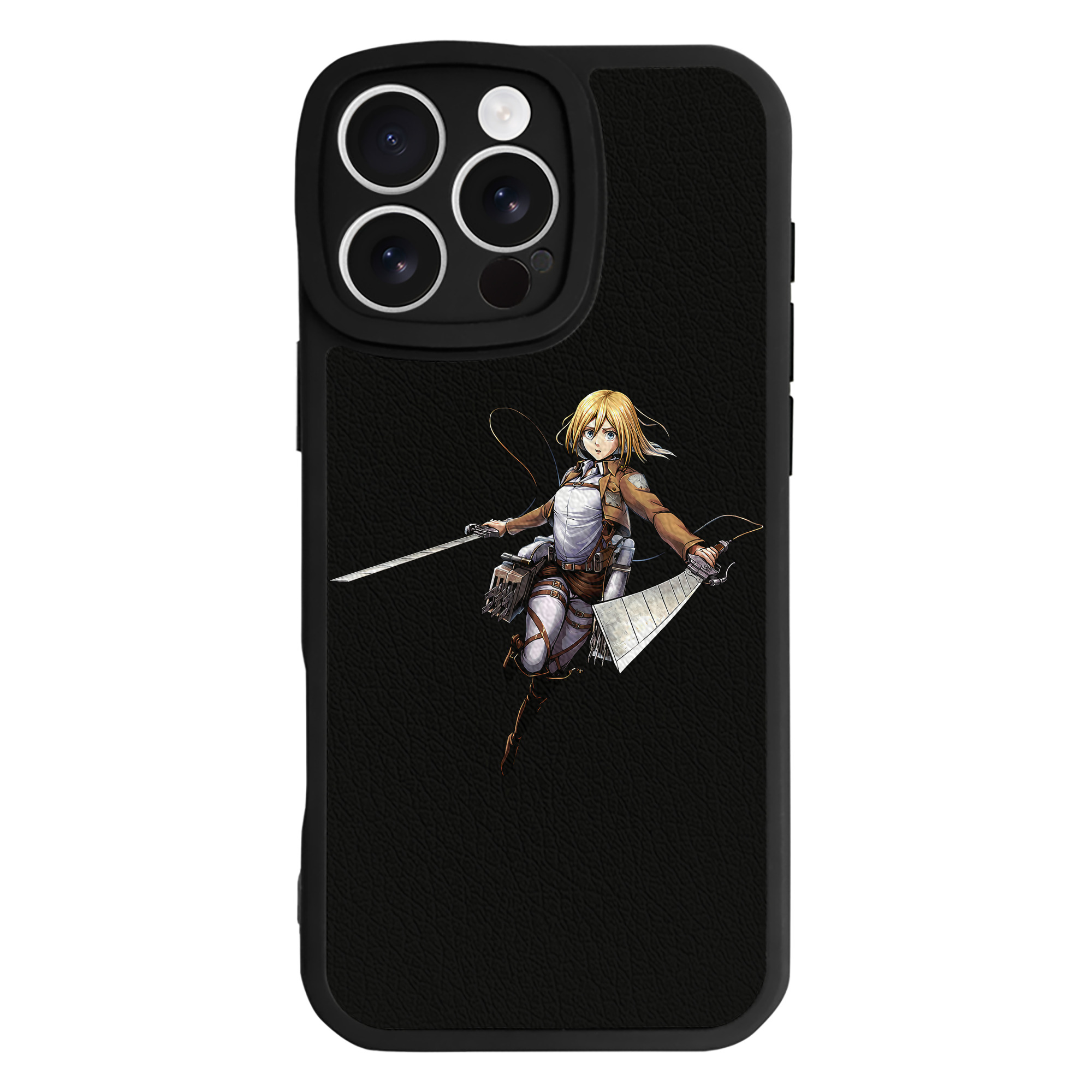 （画像用） 進撃の巨人 クリスタ·レンズ Attack on Titan Christa Lenz 【iPhone 16シリーズ対応】シリコンスマホケース（レザー調） 材質：シリコン